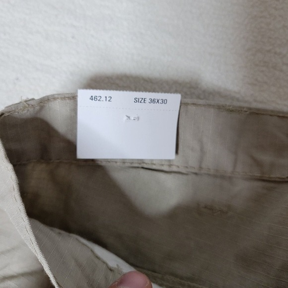 Key Ripstop Dungaree Pants Mens Beige Cargo Utility Work Pants Sz 36 x 30 New - Picture 11 of 16